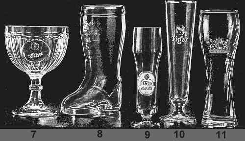 esempi di forme di bicchieri